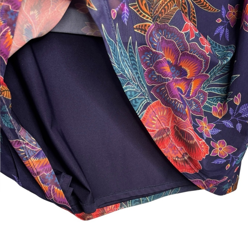NEW Johnny Was Jade Lizandrea Mesh Pull On Midi Skirt Etta's Garen Print XL - Picture 4 of 13